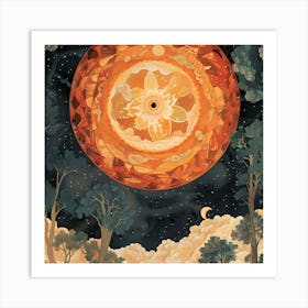 Orange Moon Art Print