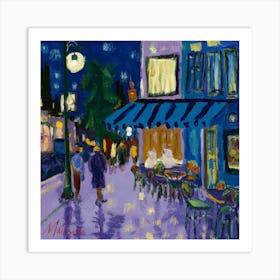 Night At The Cafe 3 Art Print