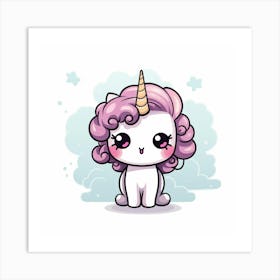 Cute Unicorn 641 Art Print