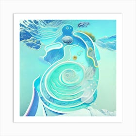 Water Pattern Art Print Art Print