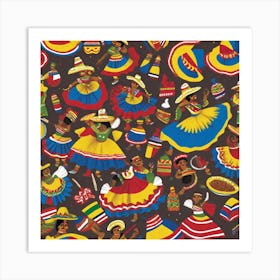 Mexican Folk Art 2 Art Print