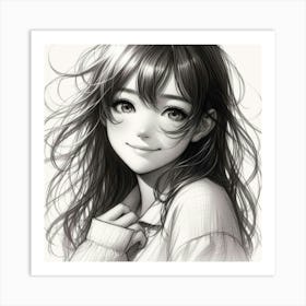 Anime Girl 1 Art Print
