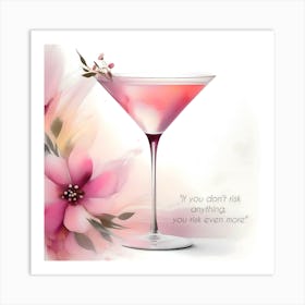 Inspirational Quotes (9) Pink Martini Art Print