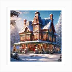 Christmas House 165 Art Print