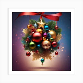 Christmas Ornaments 176 Art Print