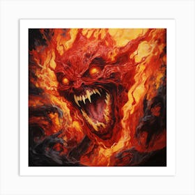 Fire Demon Art Print
