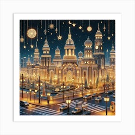 Christmas City Art Print