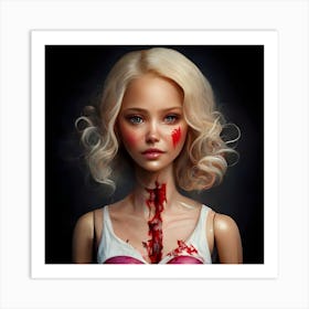 Butchered Barbie 1 Art Print