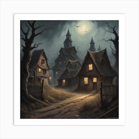 Haunted Village 3 Art Print