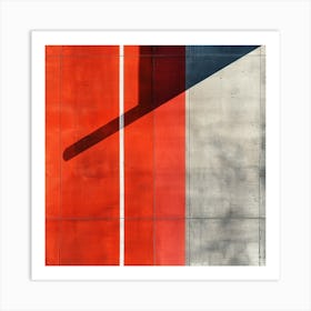 Shadow Of A Building Art Print