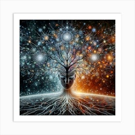 Psychedelic, Tree of Life, Psychology, Celestial Synapse Art Print