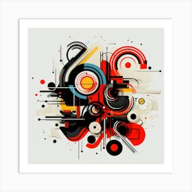 Abstract Art,A colorful abstract picture of a red and black abstract background Art Print