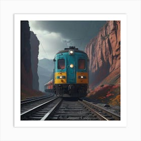 Train In The Mountains Art Print