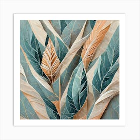 Firefly Beautiful Modern Detailed Botanical Rustic Wood Background Of Sage Herb And Indian Feathers (4) Art Print