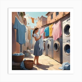 Laundry Day Art Print