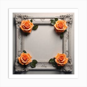 Roses In A Frame 5 Art Print