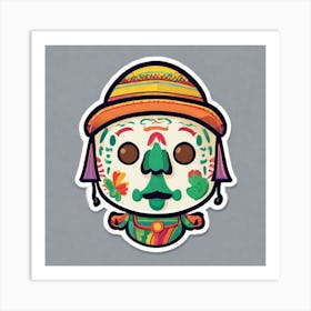 Mexico Sticker 2d Cute Fantasy Dreamy Vector Illustration 2d Flat Centered By Tim Burton Pr (27) Art Print