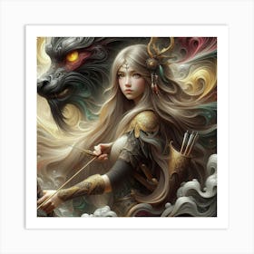 Wolf Girl Art Print