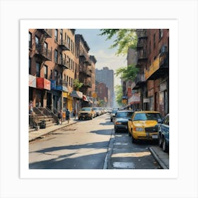 Nyc Street Scene Art Print