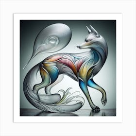 Glass Wolf 1 Art Print