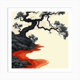 Samurai Tree Art Print