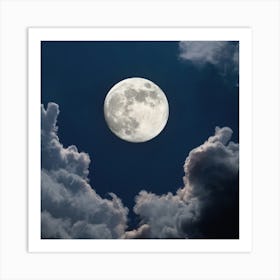 Full Moon In The Sky Art Print