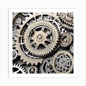 Gears And Gears 13 Art Print