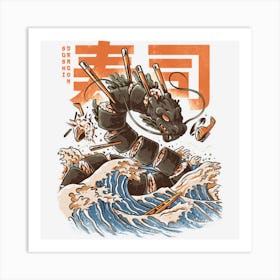 Trending Great Sushi Dragon Art Print