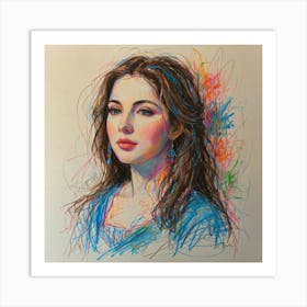 Portrait Of A Woman 4 Art Print