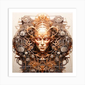 Mechanical Woman Art Print