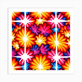 Colorful Floral pattern Art Print