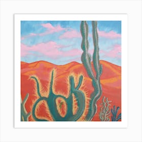 Cactus In The Desert 3 Art Print