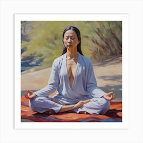 Meditating Woman Art Print