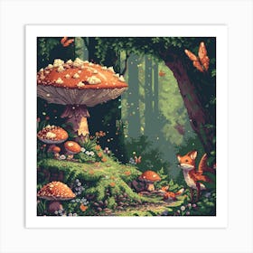 Fox In The Forest 2 Art Print