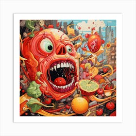 Fruit Monster Art Print