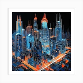 Futuristic Cityscape 5 Art Print