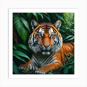 Tiger In The Jungle 2 Art Print