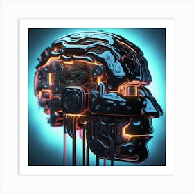 Cyborg Head 39 Art Print