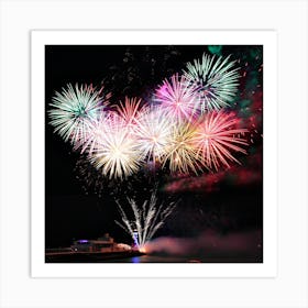 Summer Festival Fireworks Art Print