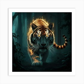 Tiger In The Forest 1 Art Print