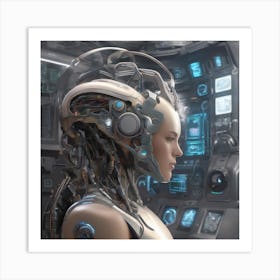 Futuristic Woman 2 Art Print