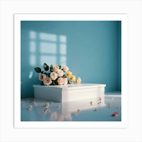 White Box With Flowers 5 Art Print