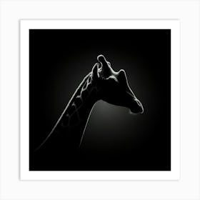 Giraffe Silhouette Art Print