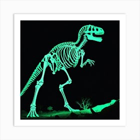 Glow In The Dark Dinosaur 3 Art Print
