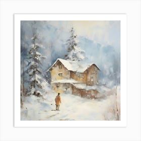 Winter In The Mountains Art Print