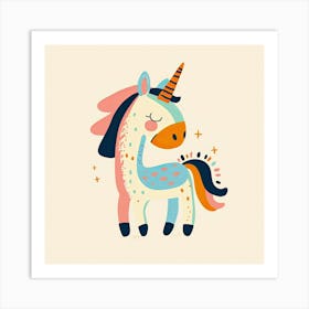 Charming Illustration Unicorn 3 Art Print