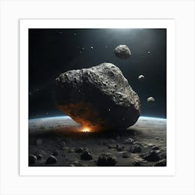 Asteroid Impact Art Print