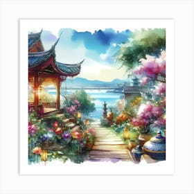 Chinese Garden Art Print