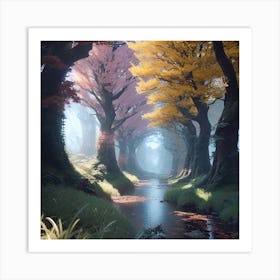 Autumn Forest 115 Art Print