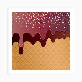 Ice Cream Background Vector 1 Art Print